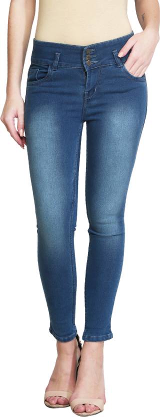 A-Okay Women Skinny Mid Rise Light Blue Jeans