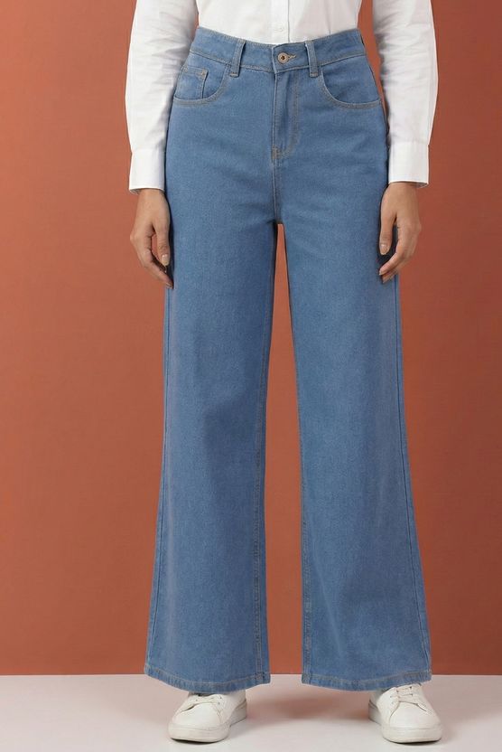 MERCEL Women Black Wide Leg High Rise Jeans - Image 7