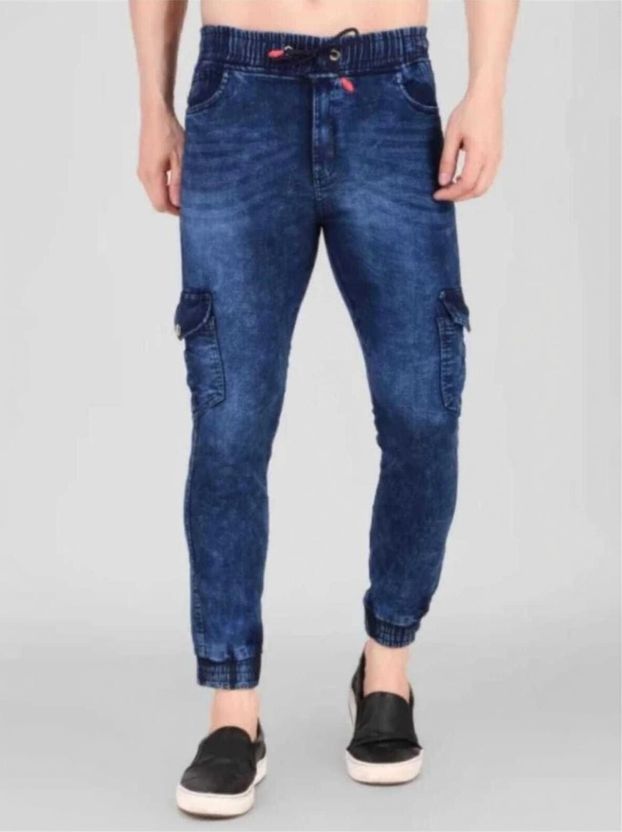 MAPRAHI Men Jogger Fit Mid Rise Dark Blue Jeans - Image 8