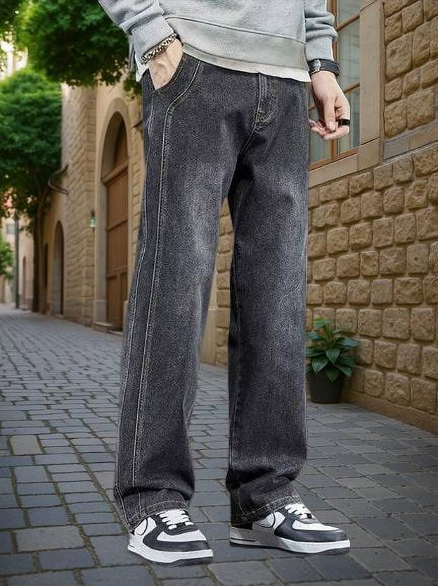 FUDE PRIDE Men Loose Fit Mid Rise Grey Jeans
