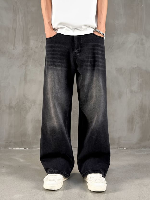 ZOVYA Baggy Fit Mid Rise Black Jeans - Image 7