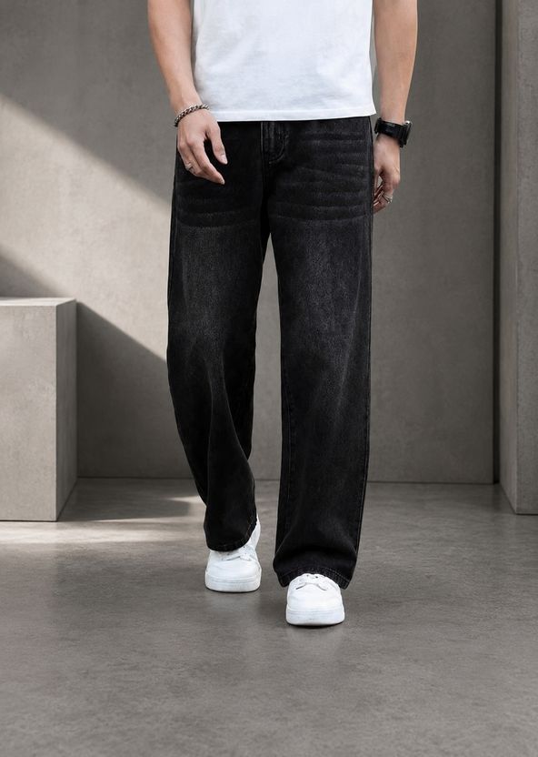 DenSHAH Men Straight Fit Mid Rise Black Jeans - Image 7