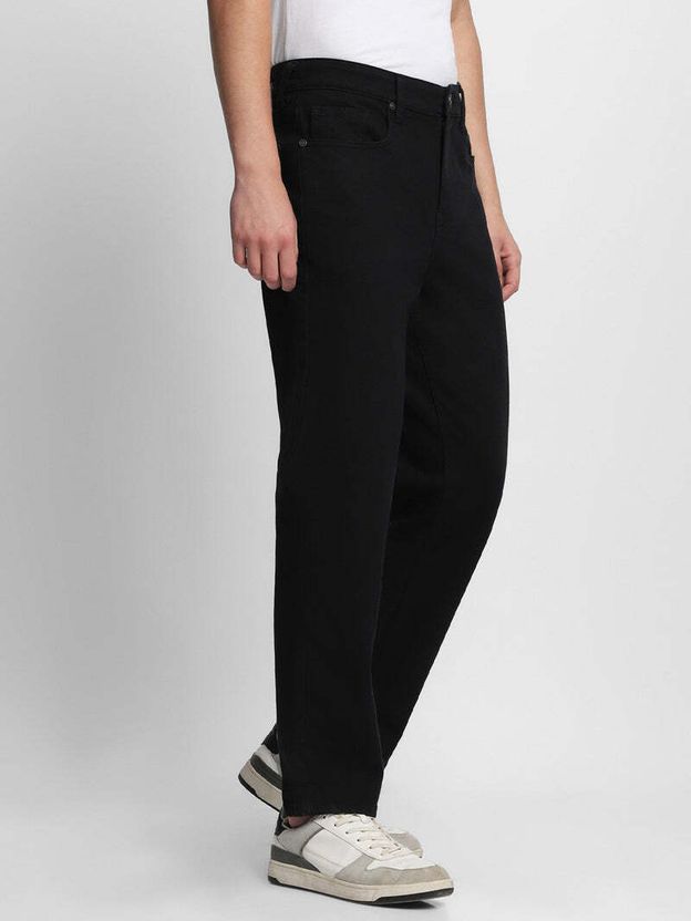 DENWOX Men Black Straight Fit Mid Rise Jeans - Image 3