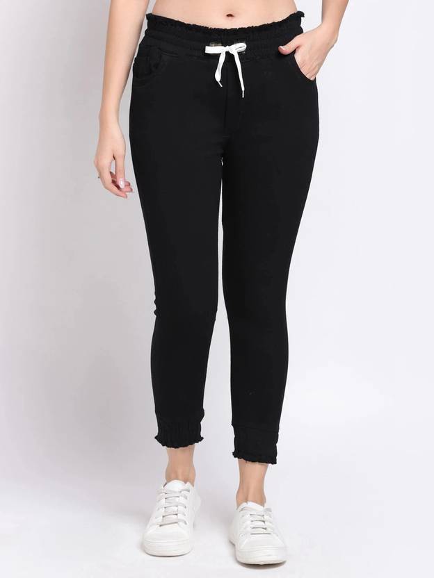 flying girls Jogger Fit Women Black Jeans