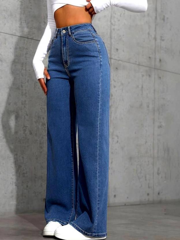 AngelFab Straight Fit Women Blue Jeans