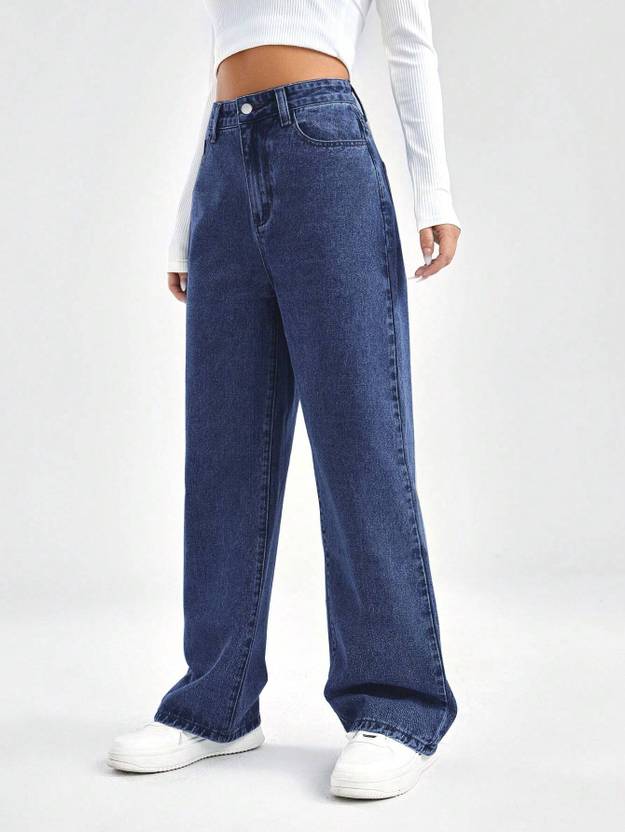 MERCEL Flared Women Dark Blue Jeans