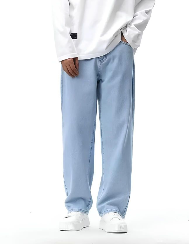 STARVIELLE Men Relaxed Fit Mid Rise Light Blue Jeans - Image 5