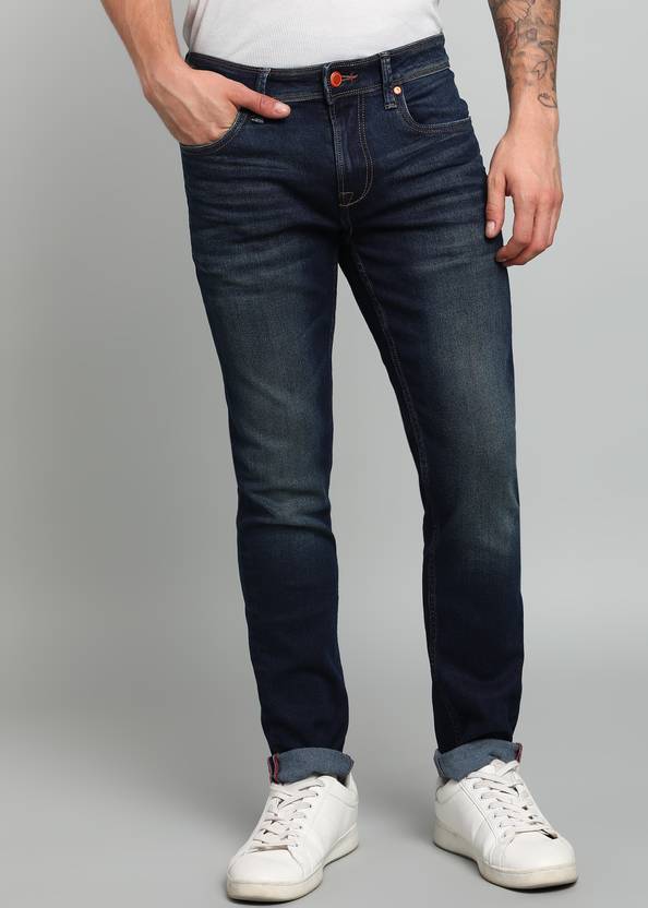 KILLER Men Slim Mid Rise Dark Blue Jeans