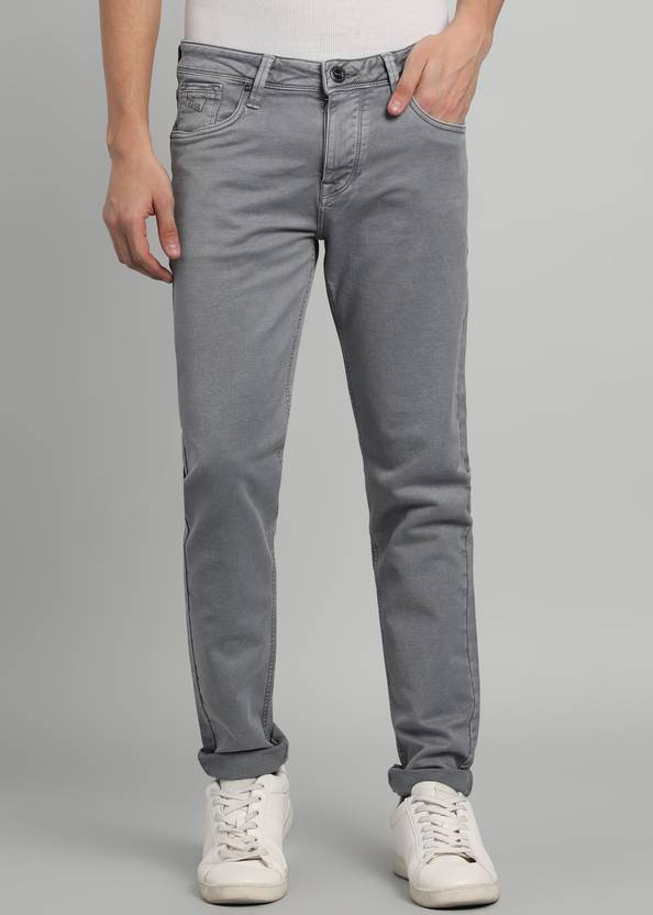 INTEGRITI Men Slim Mid Rise Grey Jeans