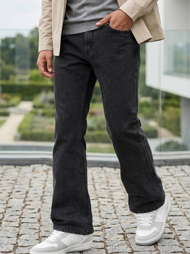 Urbano Boot-Leg Men Black Jeans