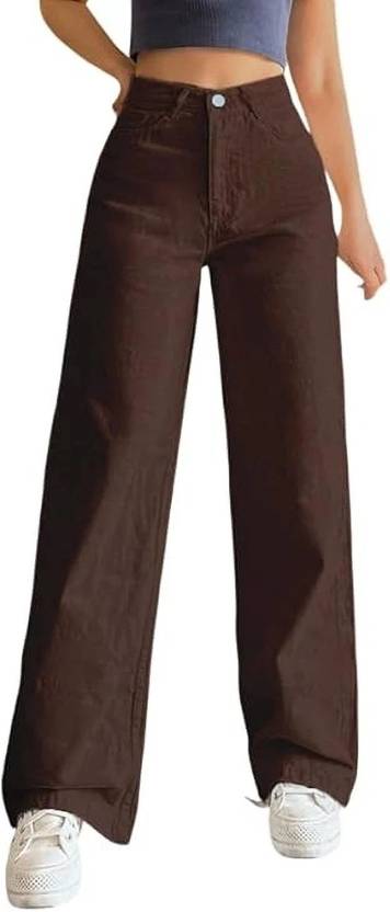 PINKLIT COLLECTION Women Regular High Rise Brown Jeans