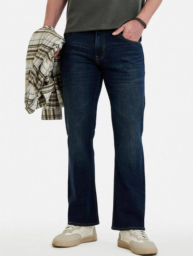 Snitch Boot-Leg Men Dark Blue Jeans