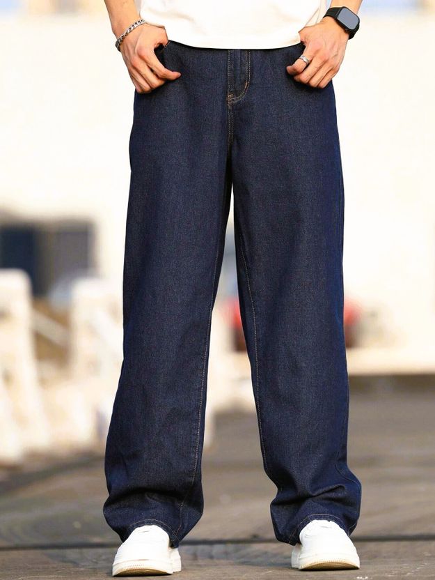 BOLD Men Baggy Fit Mid Rise Light Blue Jeans - Image 9