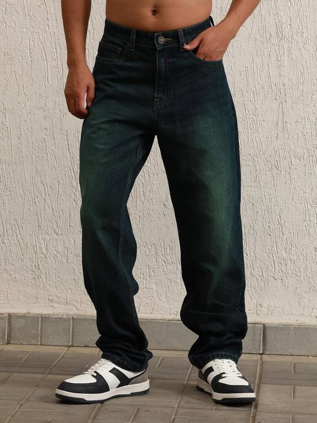Wanted Men Loose Fit Mid Rise Light Blue Jeans