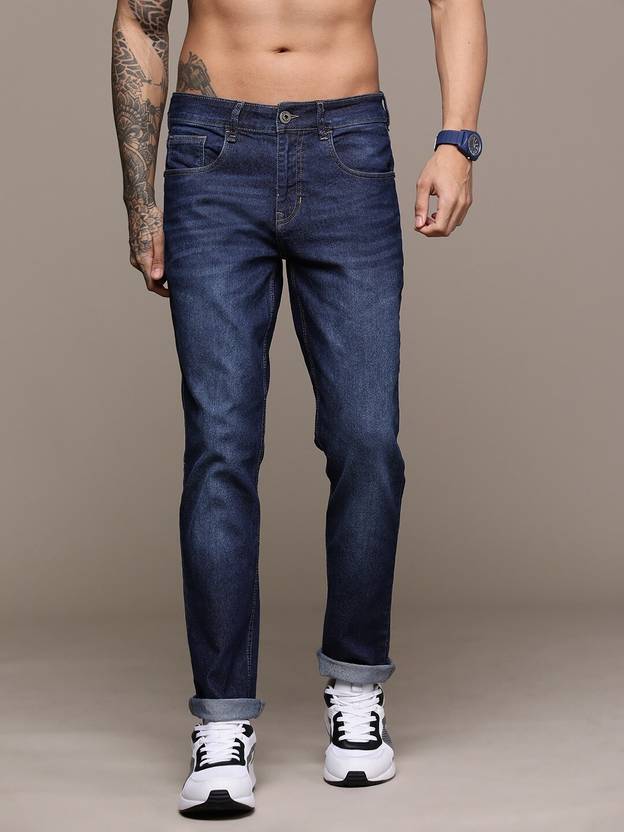 Roadster Men Slim Mid Rise Dark Blue Jeans