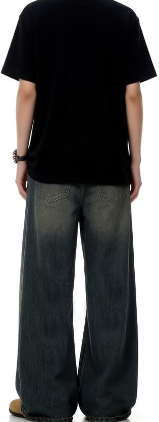 PRIMIAA Men Wide Leg Mid Rise Green Jeans - Image 2
