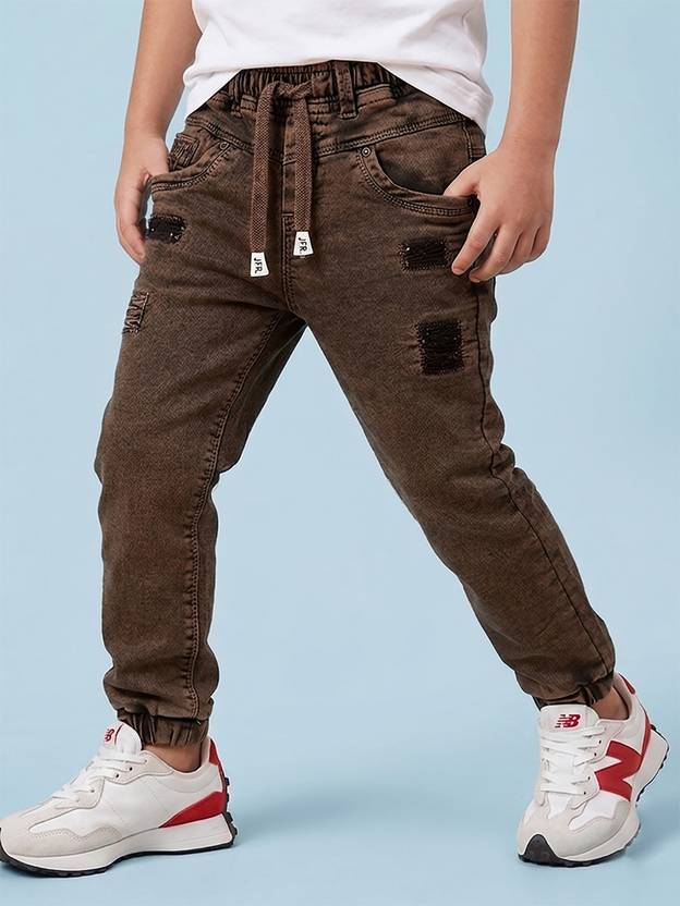 JFR Jogger Fit Boys Brown Jeans