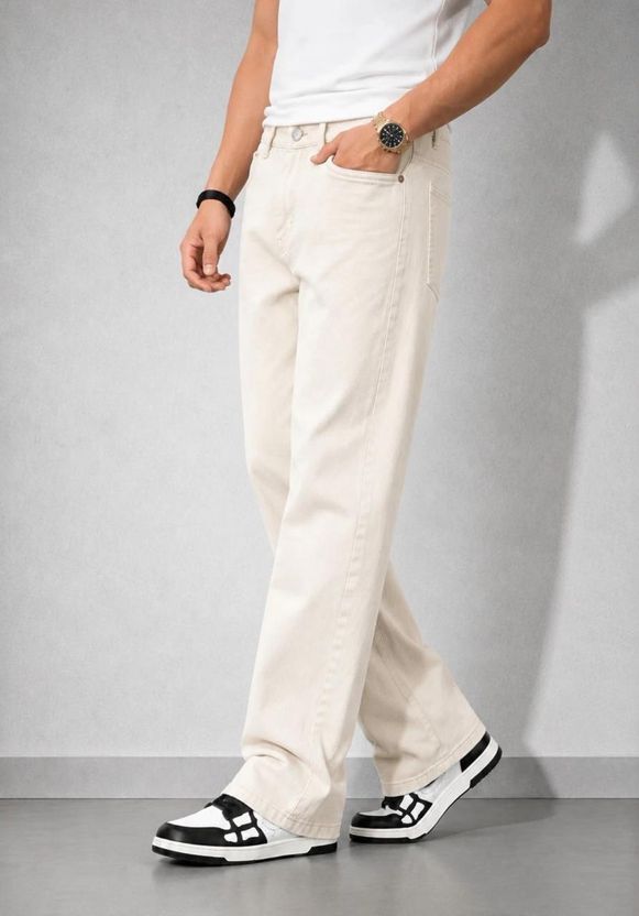 DASHING FIT Men Beige Mid Rise Jeans - Image 9