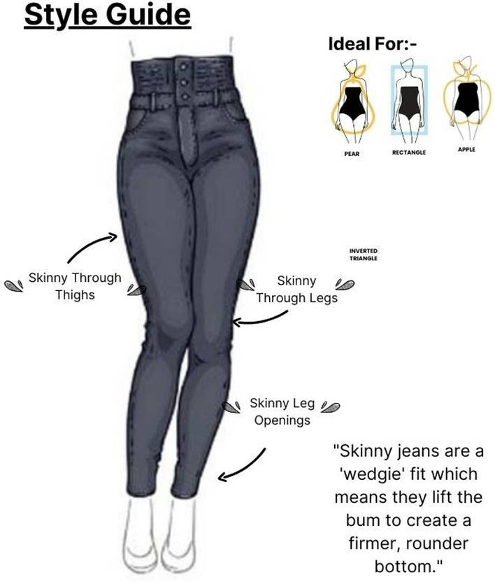 Women Skinny High Rise Blue Jeans