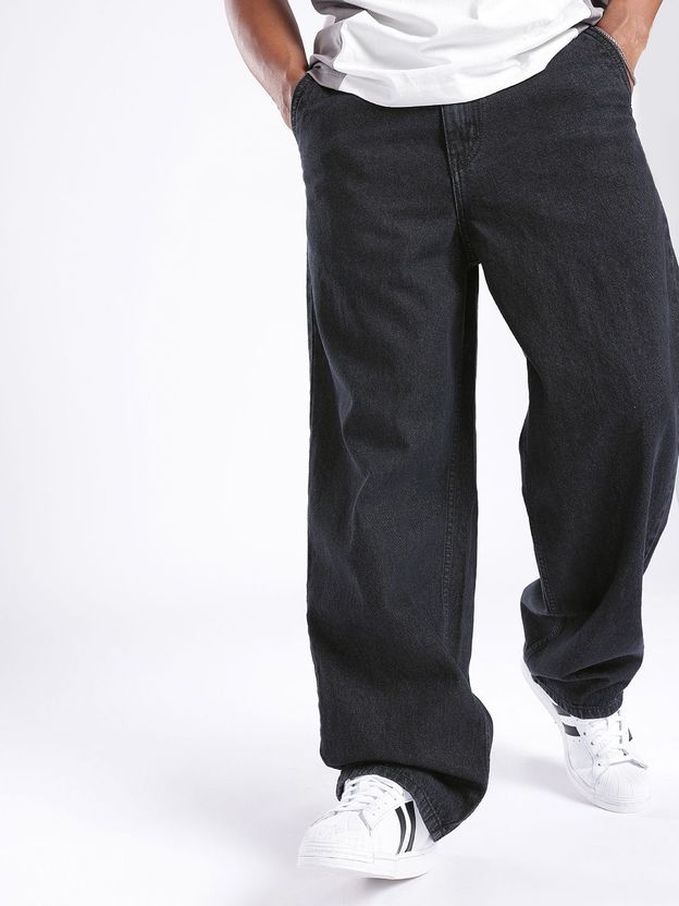 Glitchez Men Loose Fit Mid Rise Blue Jeans - Image 10