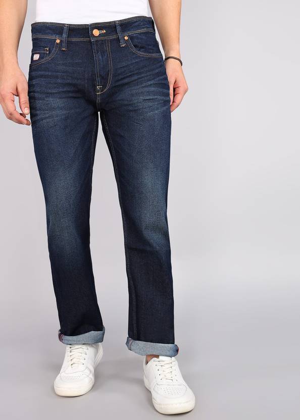 KILLER Men Straight Fit Mid Rise Dark Blue Jeans
