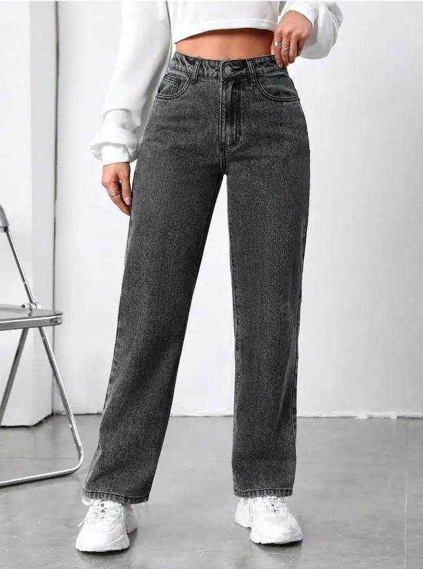PINKLIT Women Regular High Rise Grey Jeans