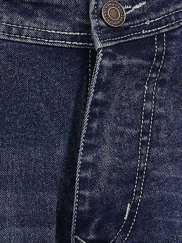 DENWOX Men Straight Fit Mid Rise Dark Blue Jeans - Image 5