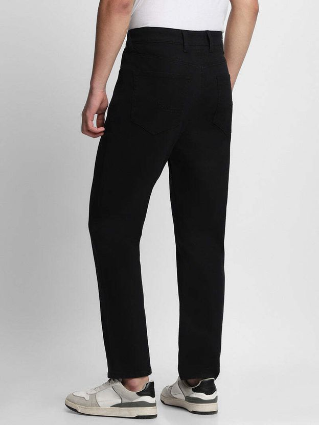 DENWOX Men Black Straight Fit Mid Rise Jeans - Image 2