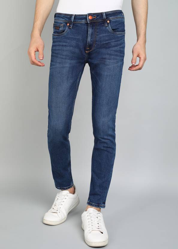 KILLER Men Skinny Mid Rise Dark Blue Jeans