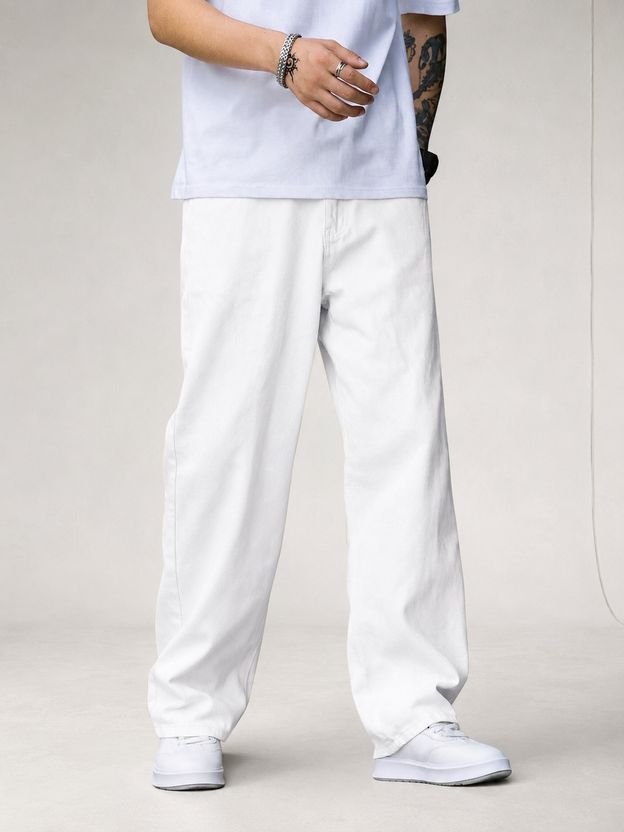 STARVIELLE Men White Mid Rise Relaxed Fit Jeans - Image 4