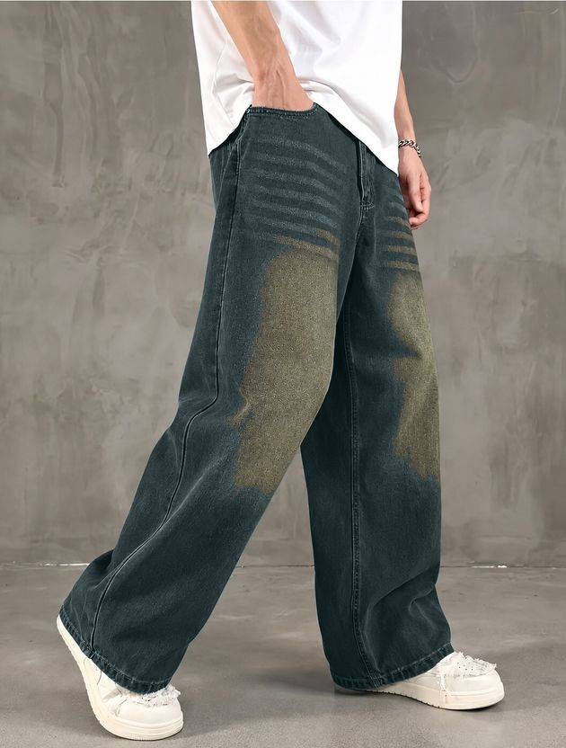 Plus91 Men Baggy Fit Mid Rise Light Blue Jeans - Image 8