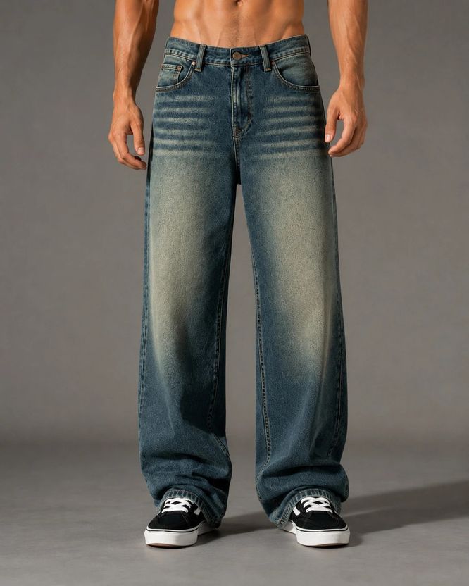 ZOVYA Baggy Fit Mid Rise Black Jeans - Image 8