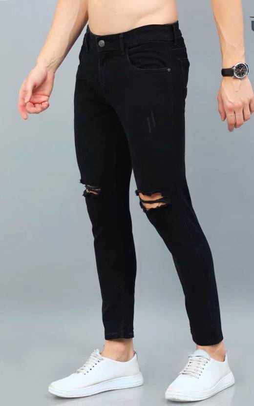 RusticBlooms Slim Men Black Jeans