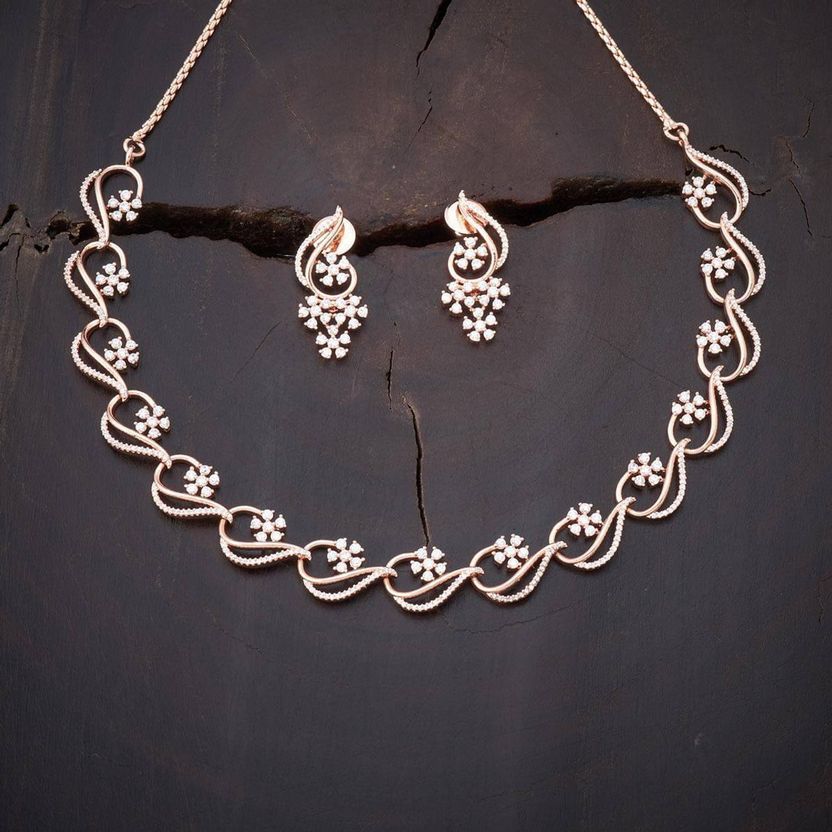 TIGENECY Alloy Rose Gold Jewel Set (Pack of 1) - Image 2