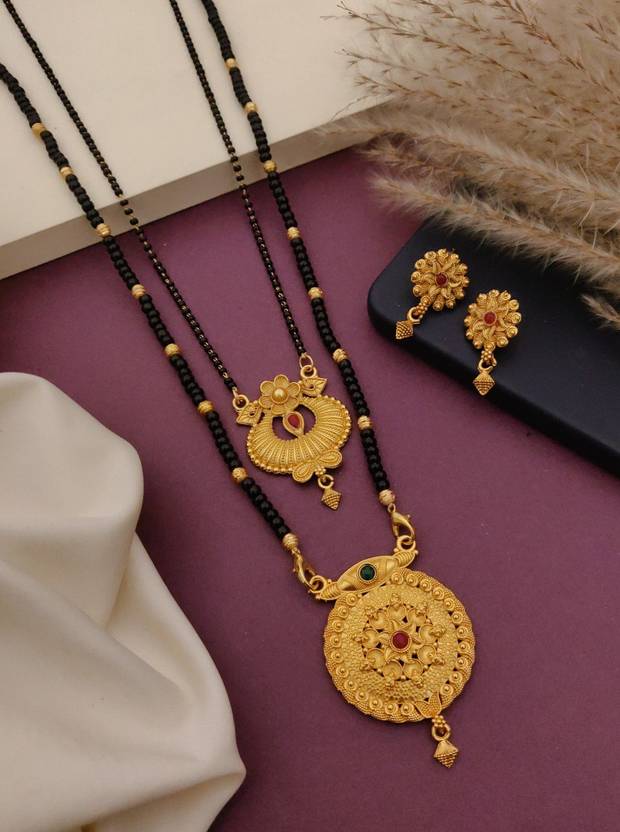 Gordhandas Brass Gold-plated Gold, Multicolor Jewel Set