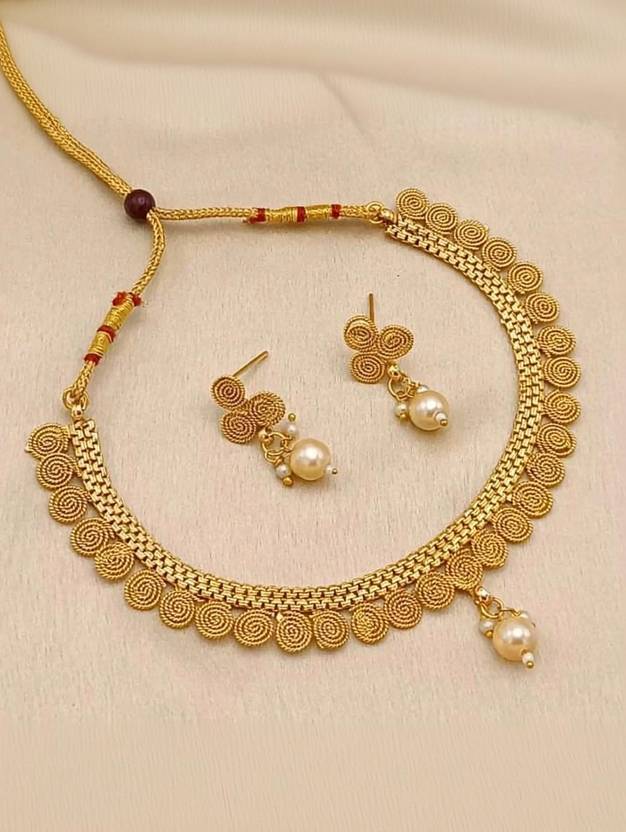 AARIYA Copper Gold-plated Gold Jewel Set