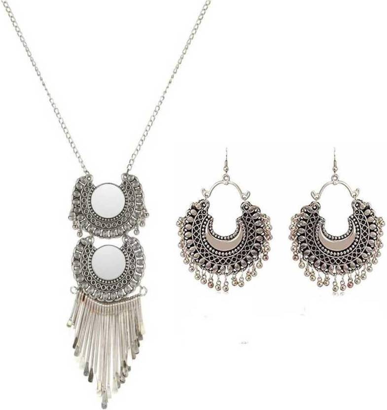 BSINT Sterling Silver Black Silver Silver Jewel Set