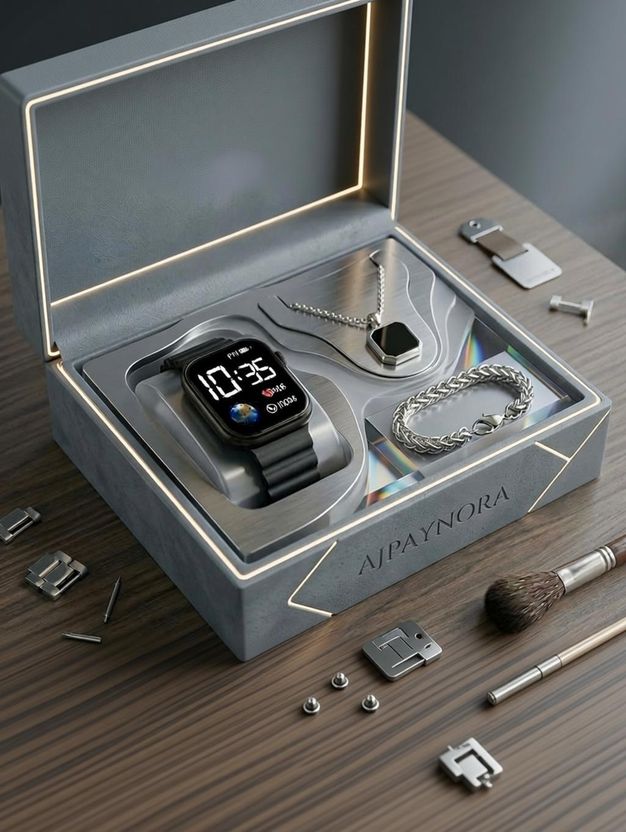 AJPAYONRA Silver Black Jewel Set - Image 1