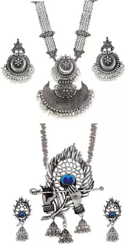 budget buy Alloy Sterling Silver Blue, White, Silver Jewellery Set