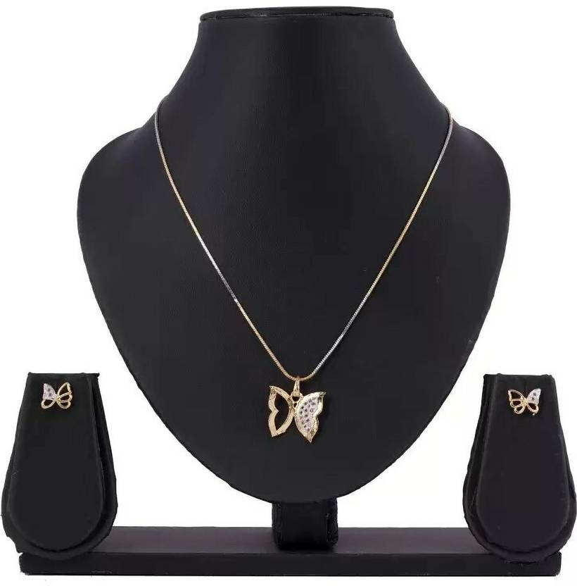 Aviate Alloy Gold-plated Gold Jewellery Set