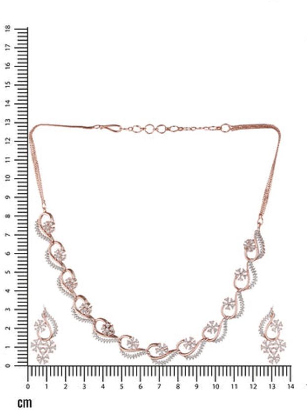 TIGENECY Alloy Rose Gold Jewel Set (Pack of 1) - Image 4