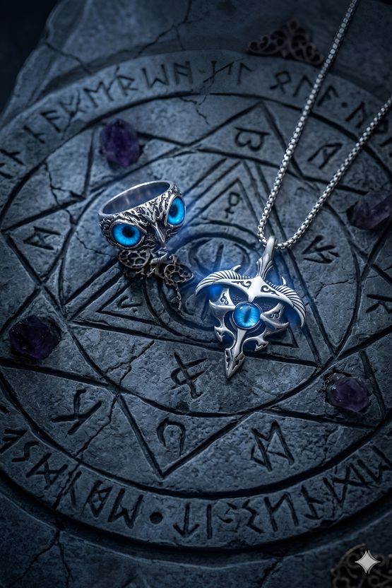 AJPAYONRA Silver Black Jewel Set - Image 8