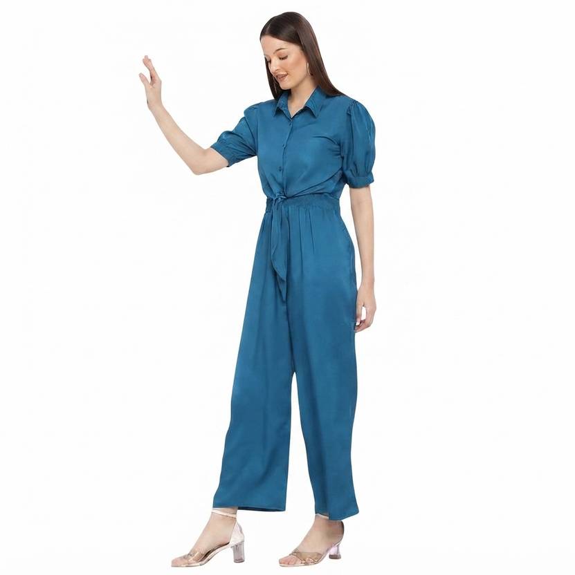 codetrot Solid Girls Jumpsuit