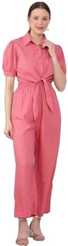codetrot Solid Girls Jumpsuit