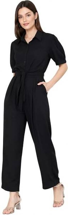 codetrot Solid Girls Jumpsuit