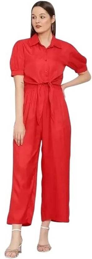 codetrot Solid Girls Jumpsuit