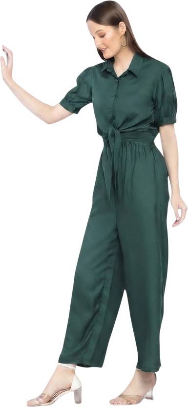 codetrot Solid Girls Jumpsuit