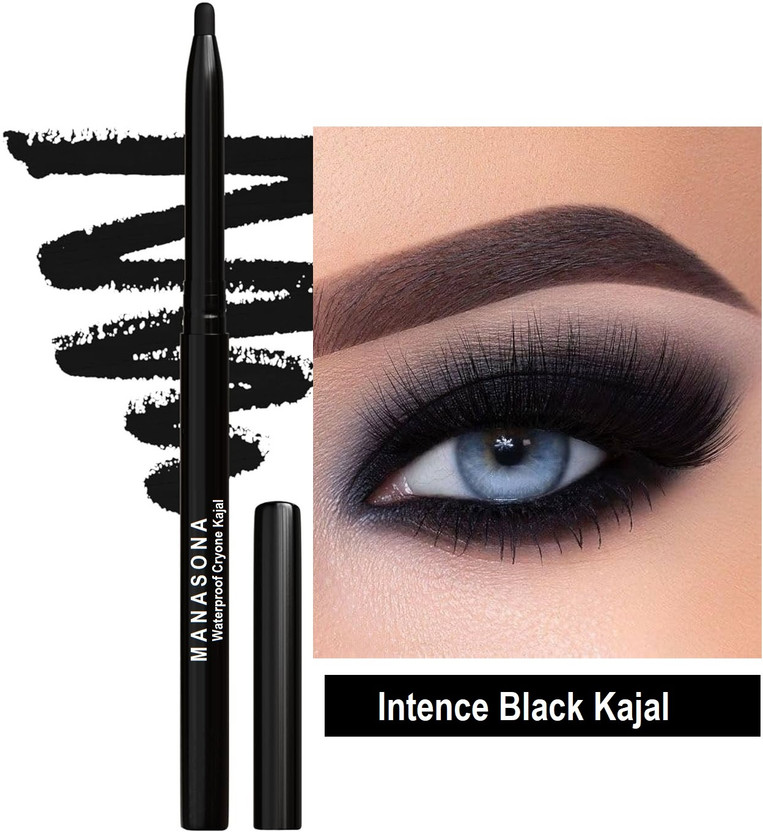 manasona Black Color Kajal Creamy Texture Non Transfer Smudge &