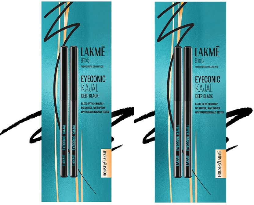 Lakmé 9 to 5 Eyeconic Kajal Twin Pack, lasts upto 24hrs PO2