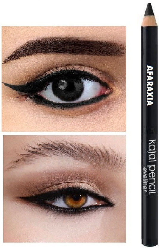 AFARAXIA Black Pencil Kajal Waterproof, Smudgeproof and Long